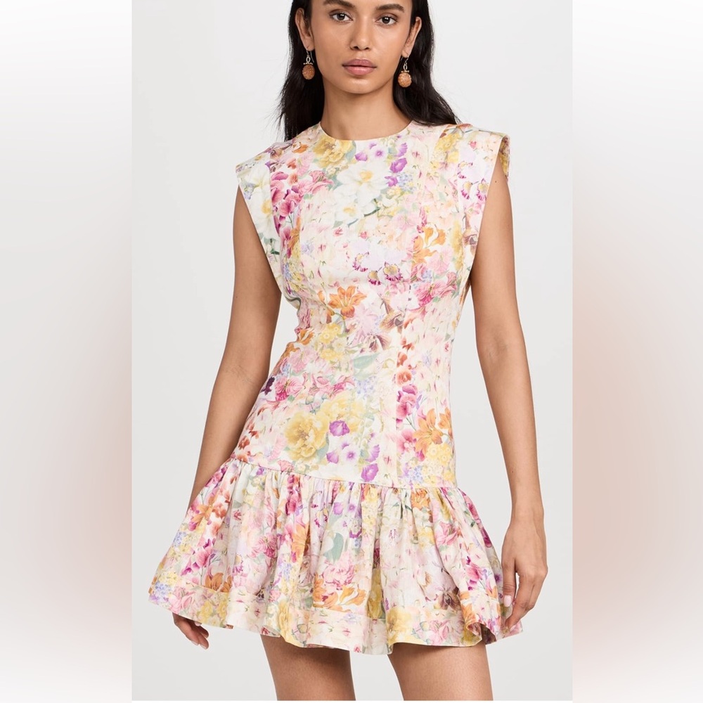 Zimmermann Harmony Flounce Short Dress